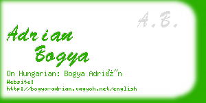 adrian bogya business card